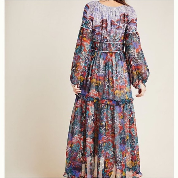 Anthropologie Maeve Annabella Maxi Dress, Size 0 (Relaxed fit & fits like a 2-4) - Picture 9 of 10
